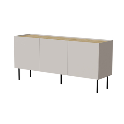 Komodë Cama FELLINI, 150x40x70 cm, sipërme lis i vajosur, ngjyrë cashmere