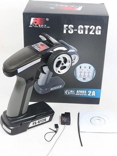 Telekomandë radio FlySky FS-GT2G, 2.4GHz, 2 kanale, gri
