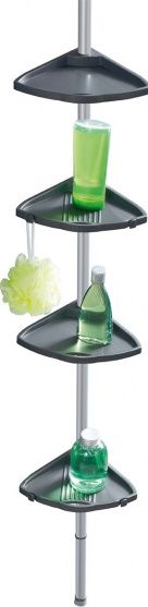 Shportë dushi Wenko Shower Basket, kornizë 78 275 cm, alumin, argjend gri