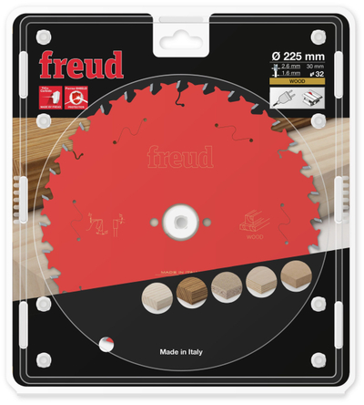Сечило за кружна пила Freud F03FS09772, 225mm, 32 заби, црвено