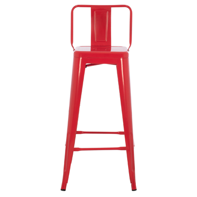 Stol bari MELITA HM8643.04, metal, 100cm, i kuq