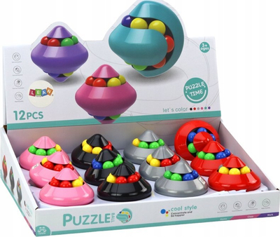 Lodër puzzle Magic Ball Leantoys, lojë me mend, shumëngjyrëshe