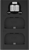 Set karikues për kamera Newell Dual-Channel DL-USB-C me bateri LP-E6, 2000mAh, i zi