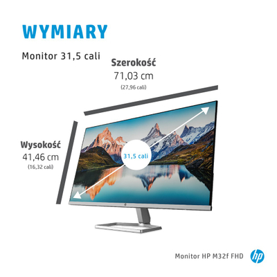 Monitor HP M32f FHD, 31.5", 1920 x 1080