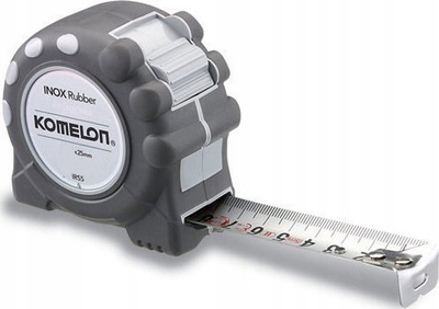 Metër çeliku inox Komelon Pro, 5m, 19mm, gri