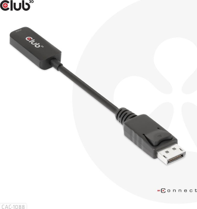 Adapter DisplayPort në HDMI Club3D CAC-1088, 4K, HDR10+, i zi