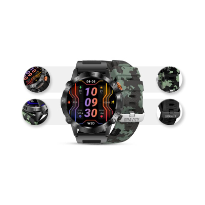 Smartwatch Gravity GT20 6, ekran AMOLED 1.43", Bluetooth 5.0, i zi