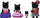 Set lodrash Sylvanian Families Midnight Cat Family, 4 figura, mbi 3 vjeç, shumëngjyrësh