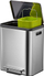 Kosh plehrash me pedale EKO EcoCasa Step Bin, 2 x 15L, inoks, ngjyrë argjendi