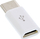 Adapter USB InLine 33303I, USB Type C në Micro USB, USB 2.0, i bardhë