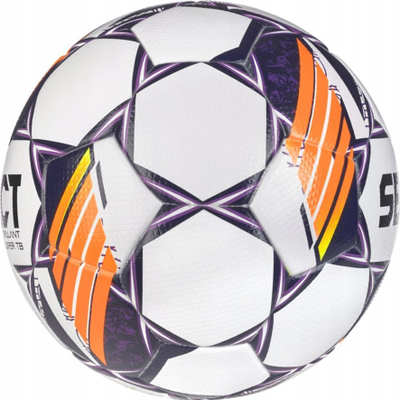 Top futbolli Select Brilliant Super TB Betclic 1 League V24, numri 5, FIFA Pro, i bardhë me portokalli edhe vjollcë