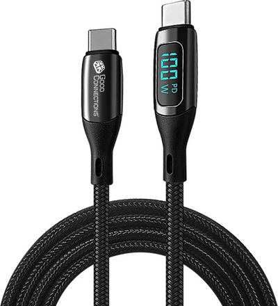 Kабел USB Alcasa 2213-D010S, USB C во USB C, 1 m, USB 2.0, графит