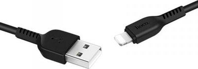 Kabllo USB Hoco USB A në Lightning, 1m, 2A, e zezë