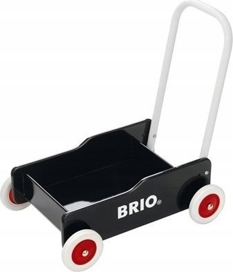 Karrocë ecjeje druri BRIO Toddler Wobbler, rrota që rregullohen, 9+ muajsh, e zezë