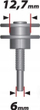 Përshtatës për maja shpuese Dedra, 12.7 mm