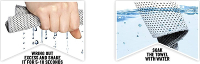 Peshqir sportiv Umbro Cooling Sports Towel, 90 x 30 cm, efekt ftohës, blu