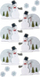 Dekorime 3D vetëngjitëse Titanum Snowmen, set me 12 copa, letër-folje, shumëngjyrëshe