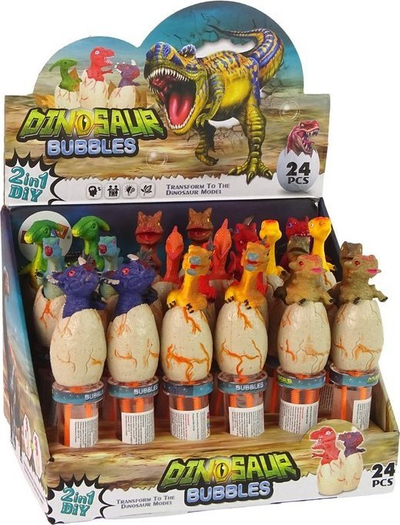 Lodër flluska sapuni Dinosaurs, shkop 18cm, shumëngjyrësh