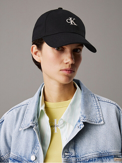 Kapele Calvin Klein Jeans Embroidered Monogram, baseball, e zezë