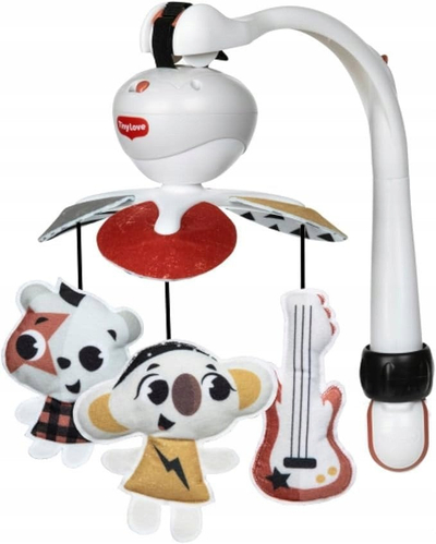 Портабилен карусел за бебиња Tiny Love Take Along Mobile Rock, 3 во 1, со смирувачки мелодии, повеќебоен