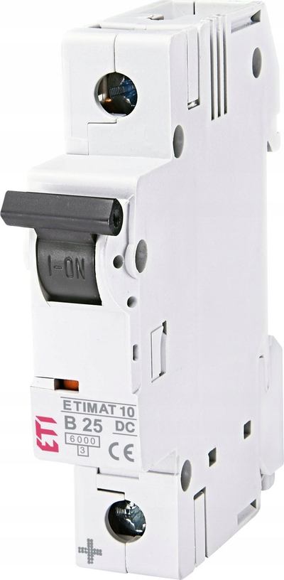 Ndërprerës automatik ETI ETIMAT 10 DC, 1P B25, 6kA, i bardhë