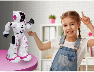 Lodër robot Xtrem Bots Sophie 2.0, me pult, fytyrë LED, e bardhë me rozë