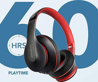 Kufje Anker Soundcore Life Q10, të zeza / të kuqe