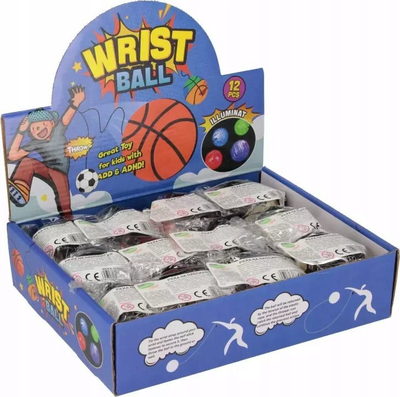 Lodër top futbolli me llastik Mega Creative LE3390, 6cm, për kyç dore, shumëngjyrëshe