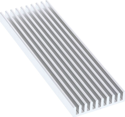 Heatsink për SSD M.2 InLine 33955K, ftohje pa zhurmë, alumin, argjendtë