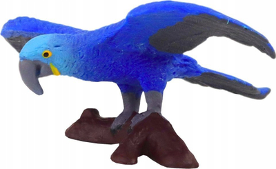 Figurine lodër Blue Macaw Parrot Animals of the World, për fëmijë 3+, shumëngjyrëshe