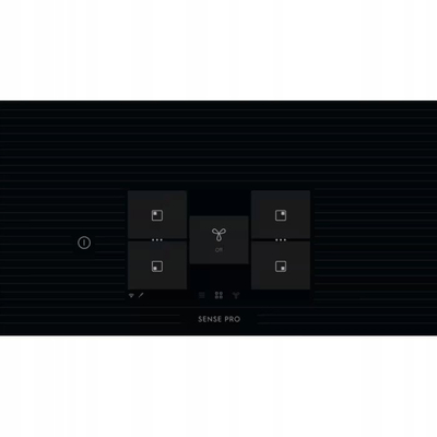Set pianurë me aspirator AEG 900 Hob and Hood Combination, me sondë wireless SensePro, integrim në plan pune, i zi