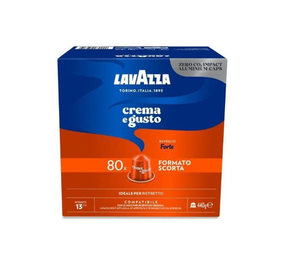 Lavazza Crema e Gusto Forte, përzierje kompatibile me Nespresso® (80 kapsula)