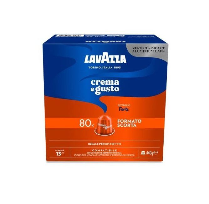 Lavazza Crema e Gusto Forte, përzierje kompatibile me Nespresso® (80 kapsula)
