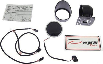Matës voltazhi DRacing DEPO PK, 52mm, LED, i zi