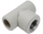Nyje T plastike Detal met PP Tee TGW32X3/4, 32mm, filetë e brendshme 3/4", gri