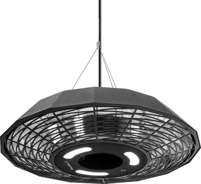 Ngrohës tavanor me rreze infra të kuqe Trotec IR 2010 SC, 2000 W, me dritë LED, i zi