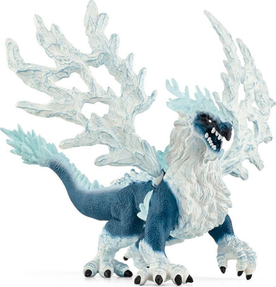 Figurinë lodër Schleich Eldrador Ice Dragon, 28 cm, krahë fleksibël, blu
