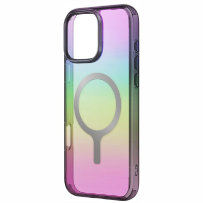 Футрола за телефон Uniq Iridescia MagClick, за iPhone 16 Pro, компатибилна со MagSafe, Midnight