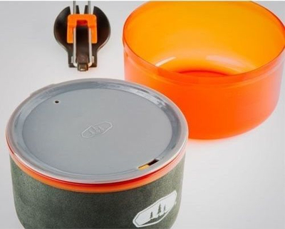 Сет за готвење за кампување GSI Outdoors Halulite Ketalist, лесен алуминиум, компактен дизајн