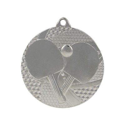 Medalje pingpongu Tryumf MMC7750, çelik, 50mm, argjendi