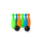 Set bowling plastik VPBS-ET200, 6 kunja 2 topa, shumëngjyrësh