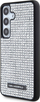 Kllëf telefoni Karl Lagerfeld Rhinestone Metal Logo për Galaxy S24, TPU PC, argjend