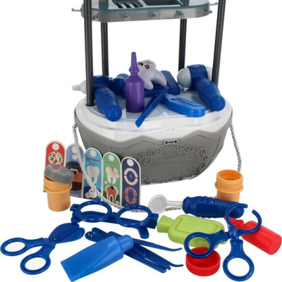 Set lodër mjeku Mega Creative MEDICAL SET, me shportë, blu gri