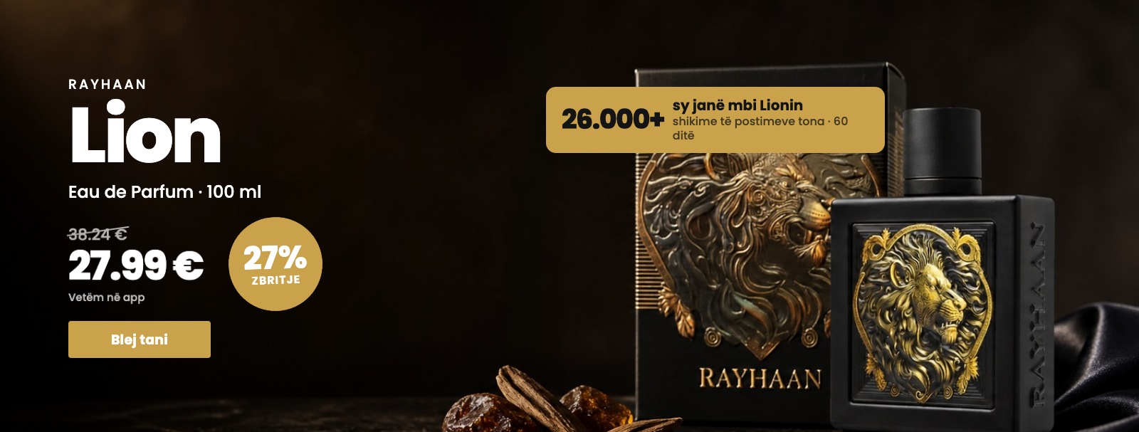 Eau de Parfum Rayhaan Lion, 100ml