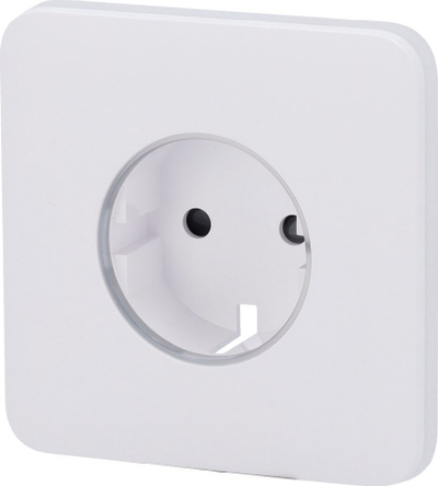 Panel frontal për prizë Smart Schuko SoloCover Ajax, standalone, i bardhë