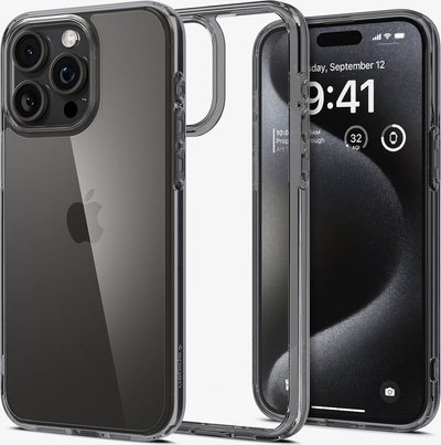 Mbulesë telefoni Spigen Ultra Hybrid për iPhone 15 Pro, 6.1", transparente, space crystal