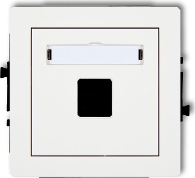 Prizë multimedia Karlik Deco DGM-1P, Keystone, pa modul, e bardhë