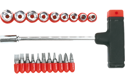 Set bitash dhe çelësash Top Tools 39D385, 21 copë, me dorezë