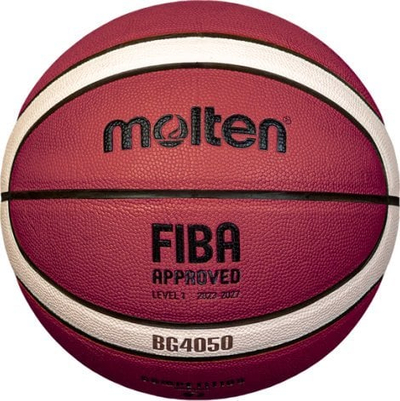 Top basketbolli Molten BG4050, numri 6, FIBA, portokalli me të bardhë