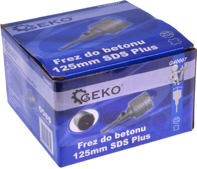 Јадрена фреза за бетон Geko G40007, 125mm, длабочина на дупчење 48mm, сива